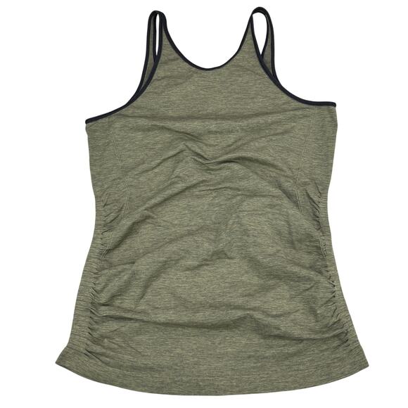 LULULEMON In The Flow Tank Size 8 Heathered Fatigue Green - Picture 6 of 9
